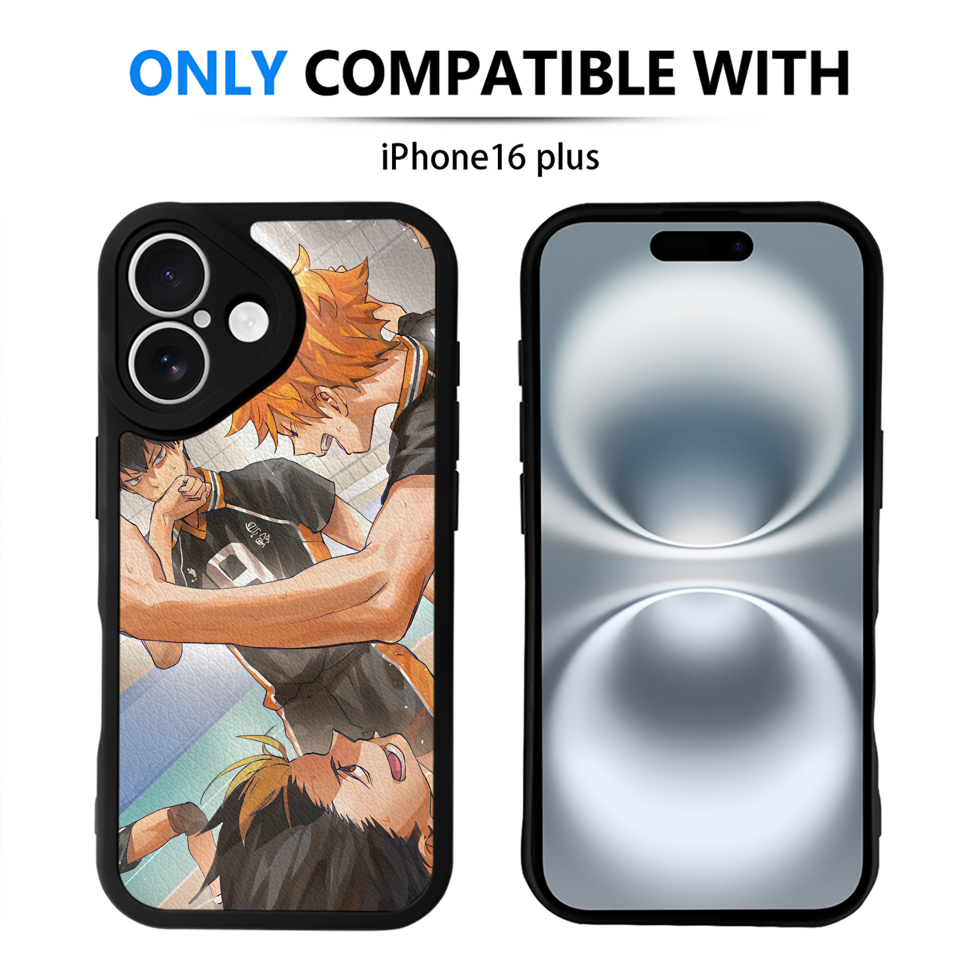 （画像用） ハイキュー!! Haikyu!! 【iPhone 16シリーズ対応】シリコンスマホケース（レザー調） 材質：シリコン